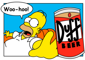 Homer Simpson em busca da latinha de cerveja perfeita.